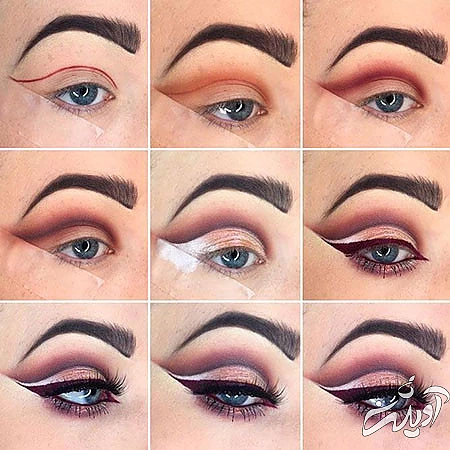 مدل سایه چشم خطی, نحوه انجام آرایش چشم کات کریس, انواع آرایش کات کریس